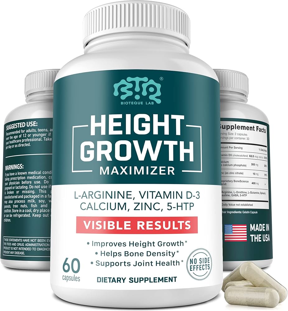 BIOTEQUELAB Height Growth Maximizer, Calcium, Vitamin D3